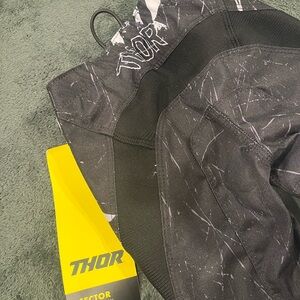 Thor Motocross Black and White Pants